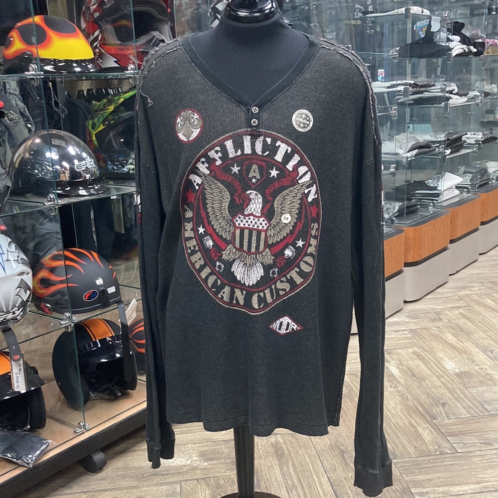 Affliction Reversible Long Sleeve Thermal T-Shirt Size 3XL NWT